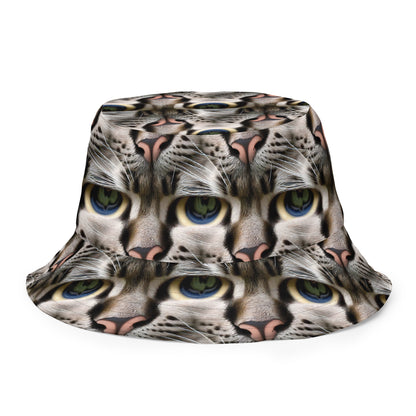 Reversible Bucket Hat - Feline Mirage