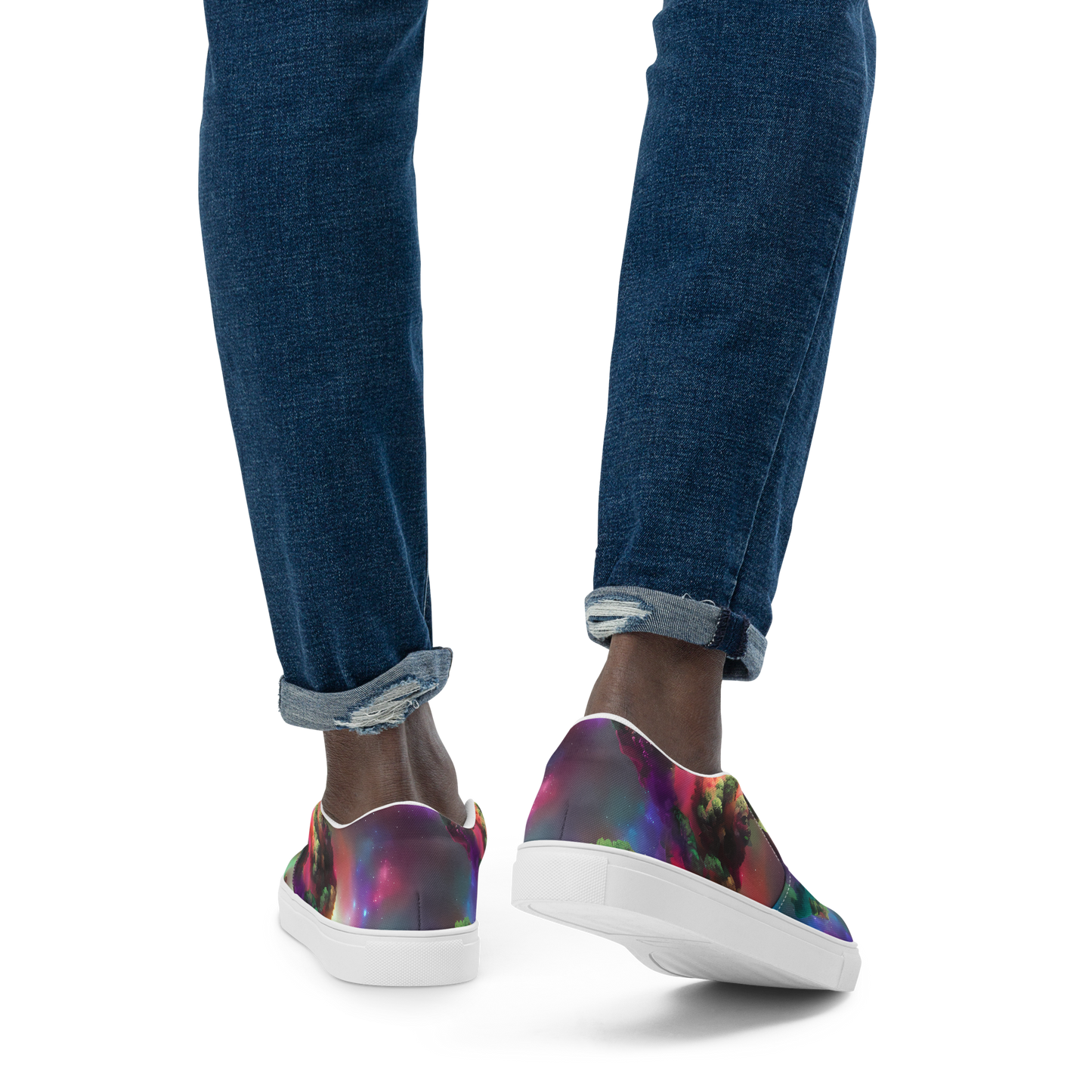 Men's Slip-On Canvas Shoes - Nebula Dreams