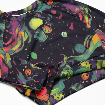 Long Sleeve Crop Top - Psychedelic Drift