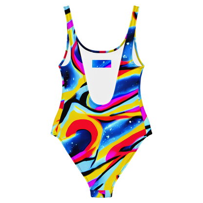 One-Piece Swimsuit - Electric Dreamscape