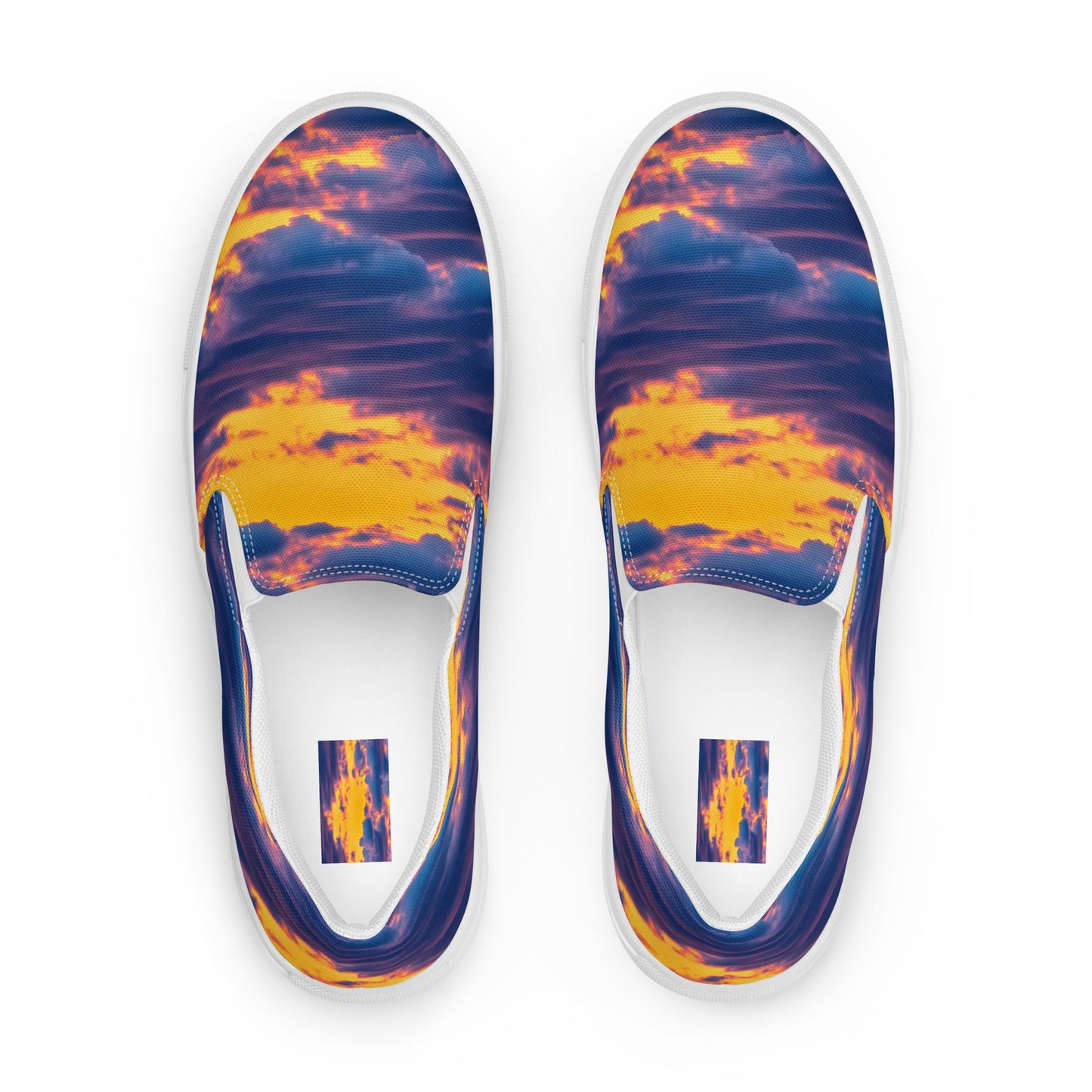 Women's Slip-On Canvas Shoes - Aubergine Clouds