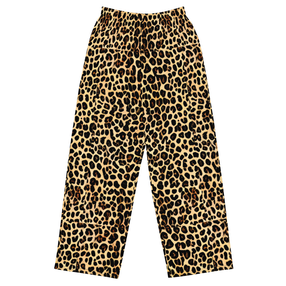 Wide-Leg Pants - Cheetah Mosaic