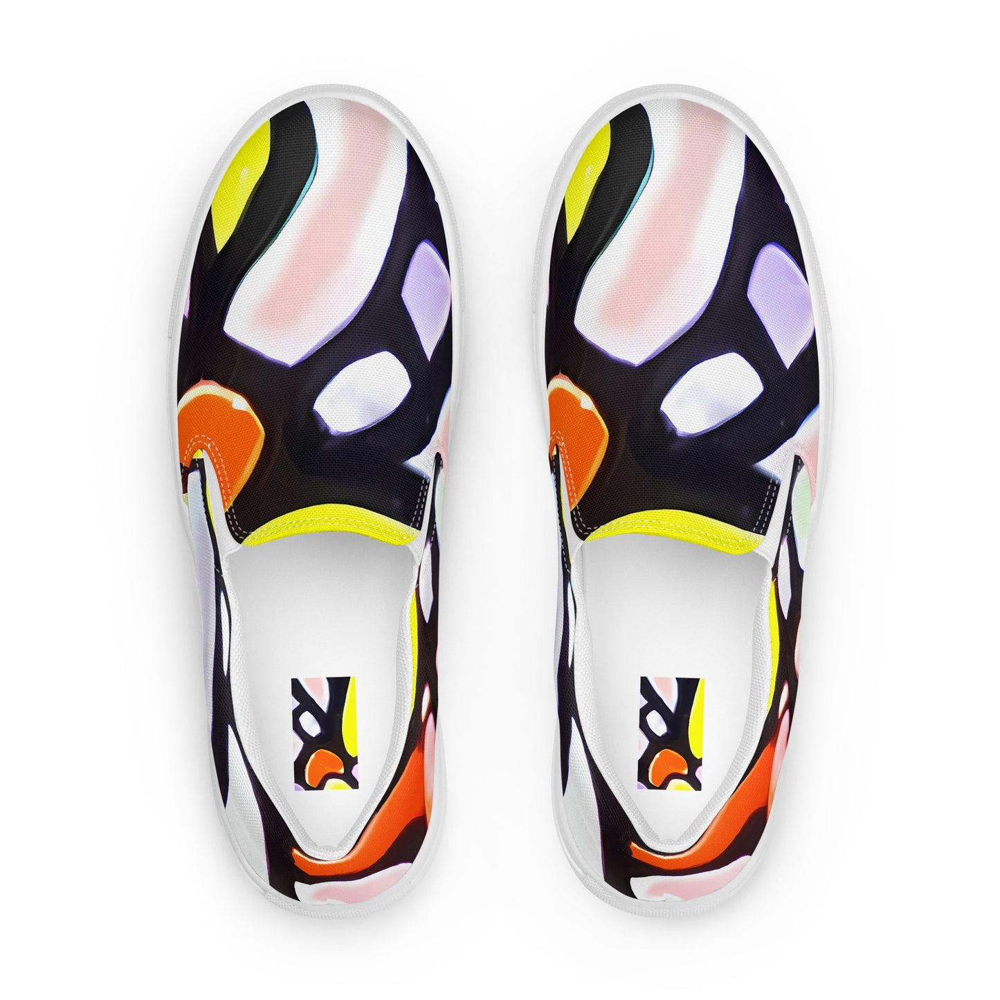 Women's Slip-On Canvas Shoes - Cubist Carousel