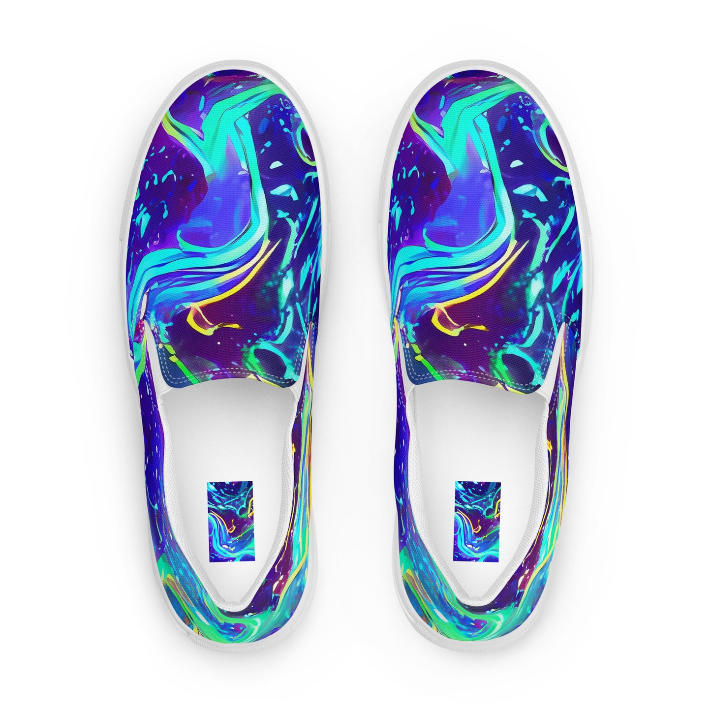 Men's Slip-On Canvas Shoes - Liquid Light Show