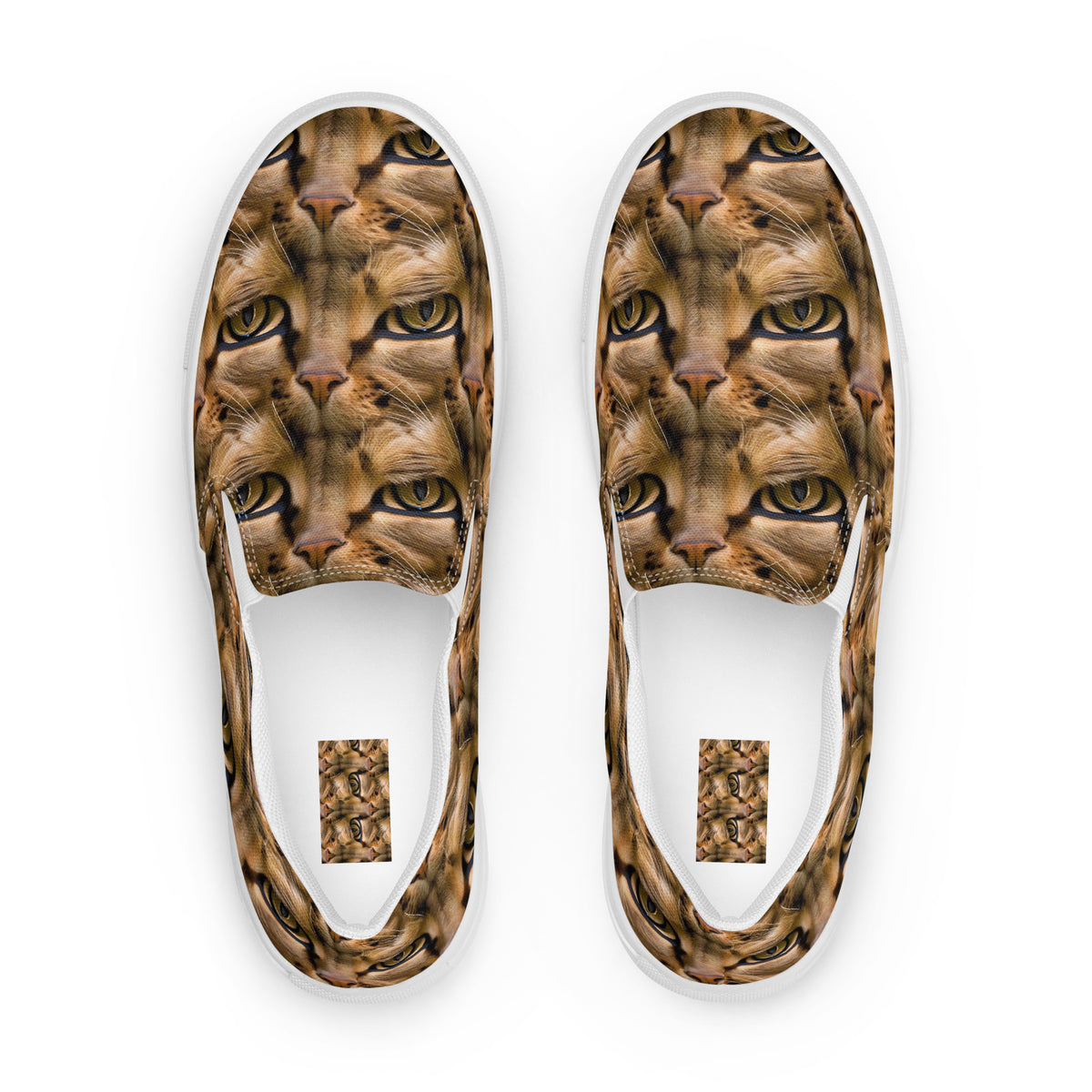 Women's Slip-On Canvas Shoes - Feline Whisper
