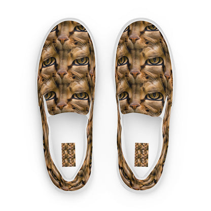 Women's Slip-On Canvas Shoes - Feline Whisper