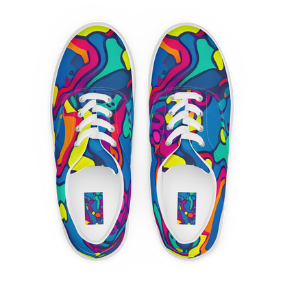 Women's Lace-Up Canvas Shoes - Colorful Chaos