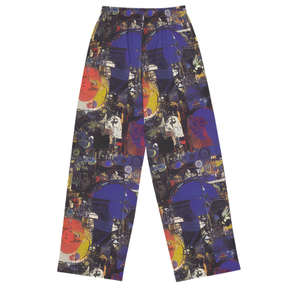 Wide-Leg Pants - Abstract Galaxy