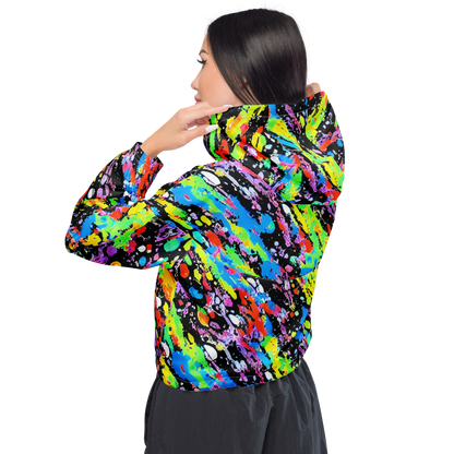 Women's Cropped Windbreaker - Pollock Pulse