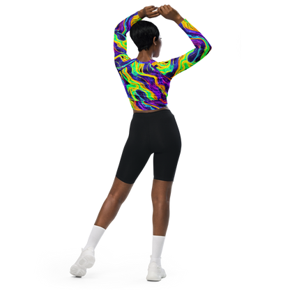 Long Sleeve Crop Top - Jackson Swirl