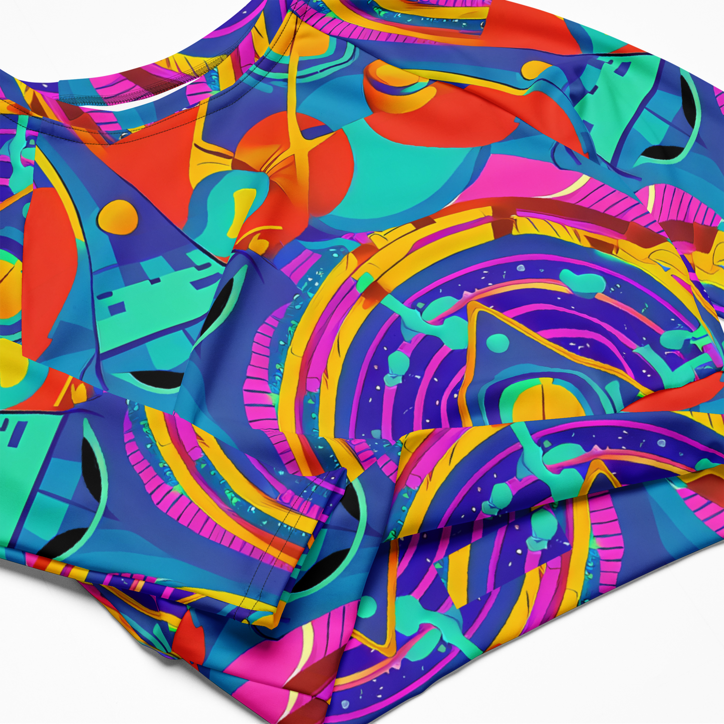 Long Sleeve Crop Top - Blast of Color