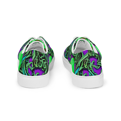 Men's Lace-Up Canvas Shoes - Ghostly Labyrinth