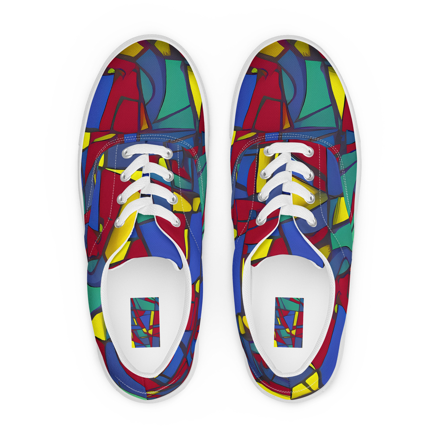 Women's Lace-Up Canvas Shoes - Vibrant Vexation