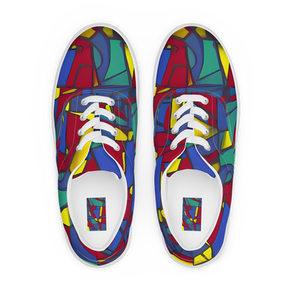 Women's Lace-Up Canvas Shoes - Vibrant Vexation