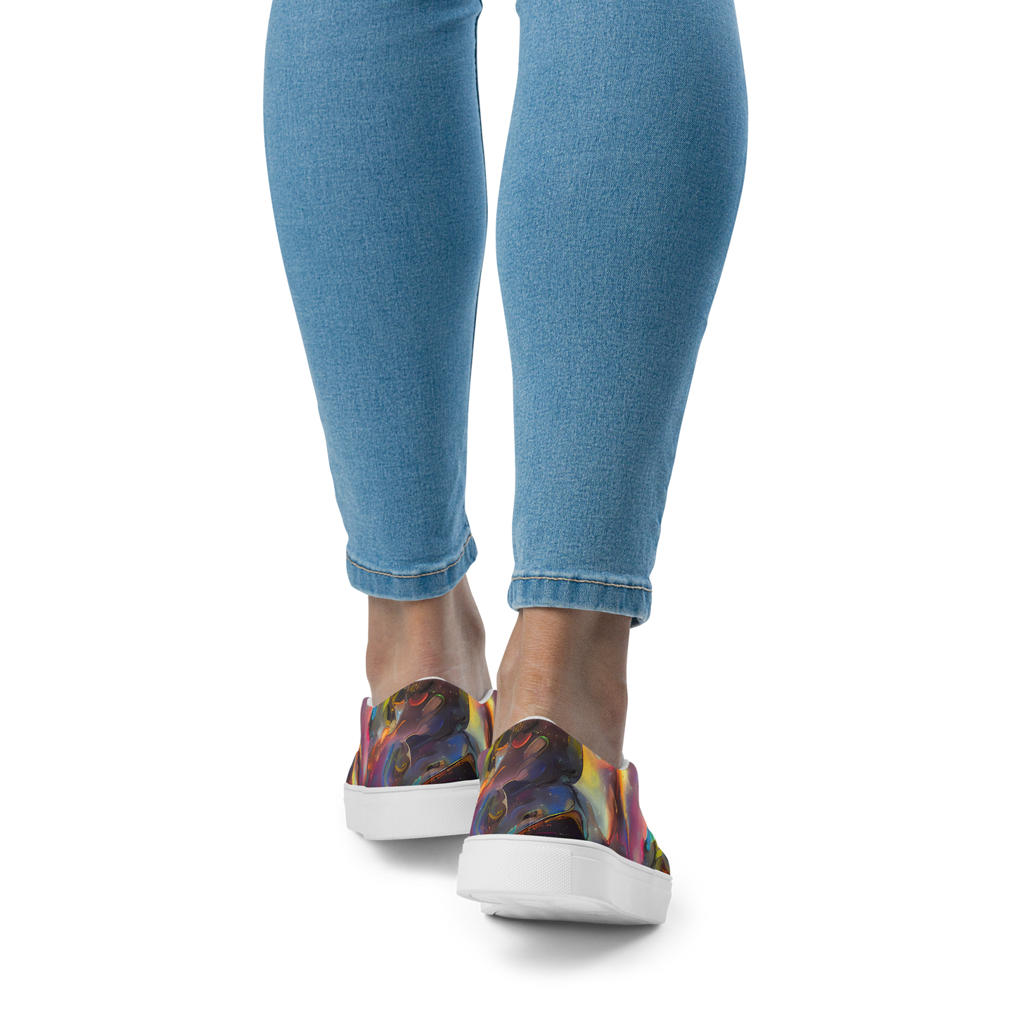 Women's Slip-On Canvas Shoes - Cosmic Fusion