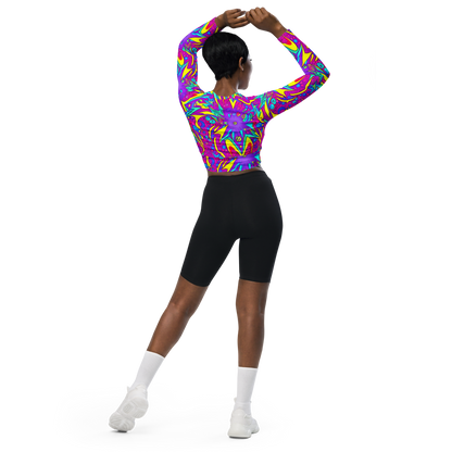 Long Sleeve Crop Top - Nebula Radiance