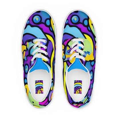 Women's Lace-Up Canvas Shoes - Radiant Lagoon