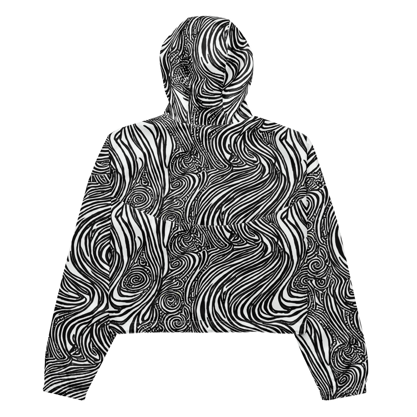 Women's Cropped Windbreaker - Tidal Tangle