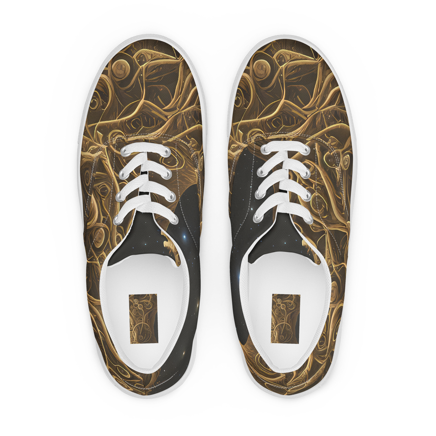 Women's Lace-Up Canvas Shoes - Gilded Reverie