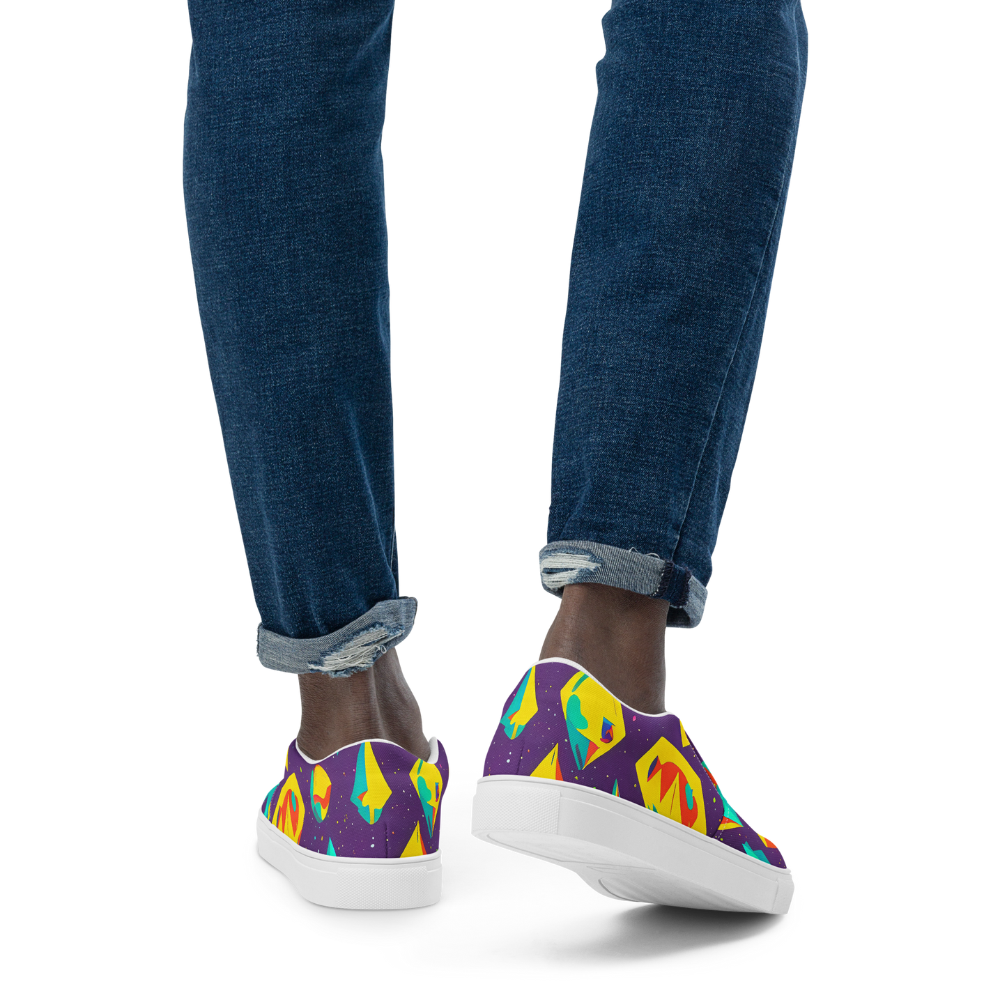 Men's Slip-On Canvas Shoes - Cascading Prism