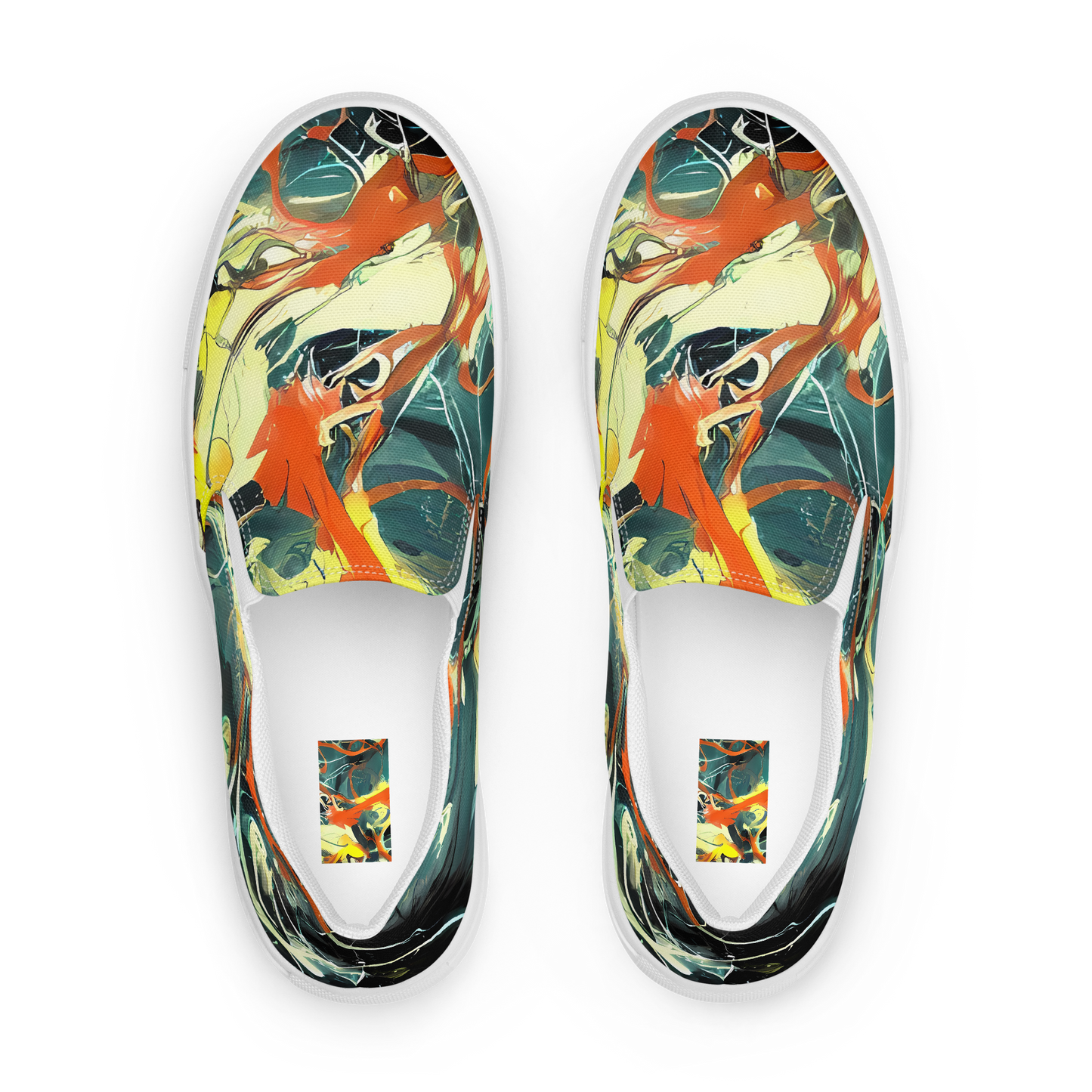 Men's Slip-On Canvas Shoes - Fluid Firestorm