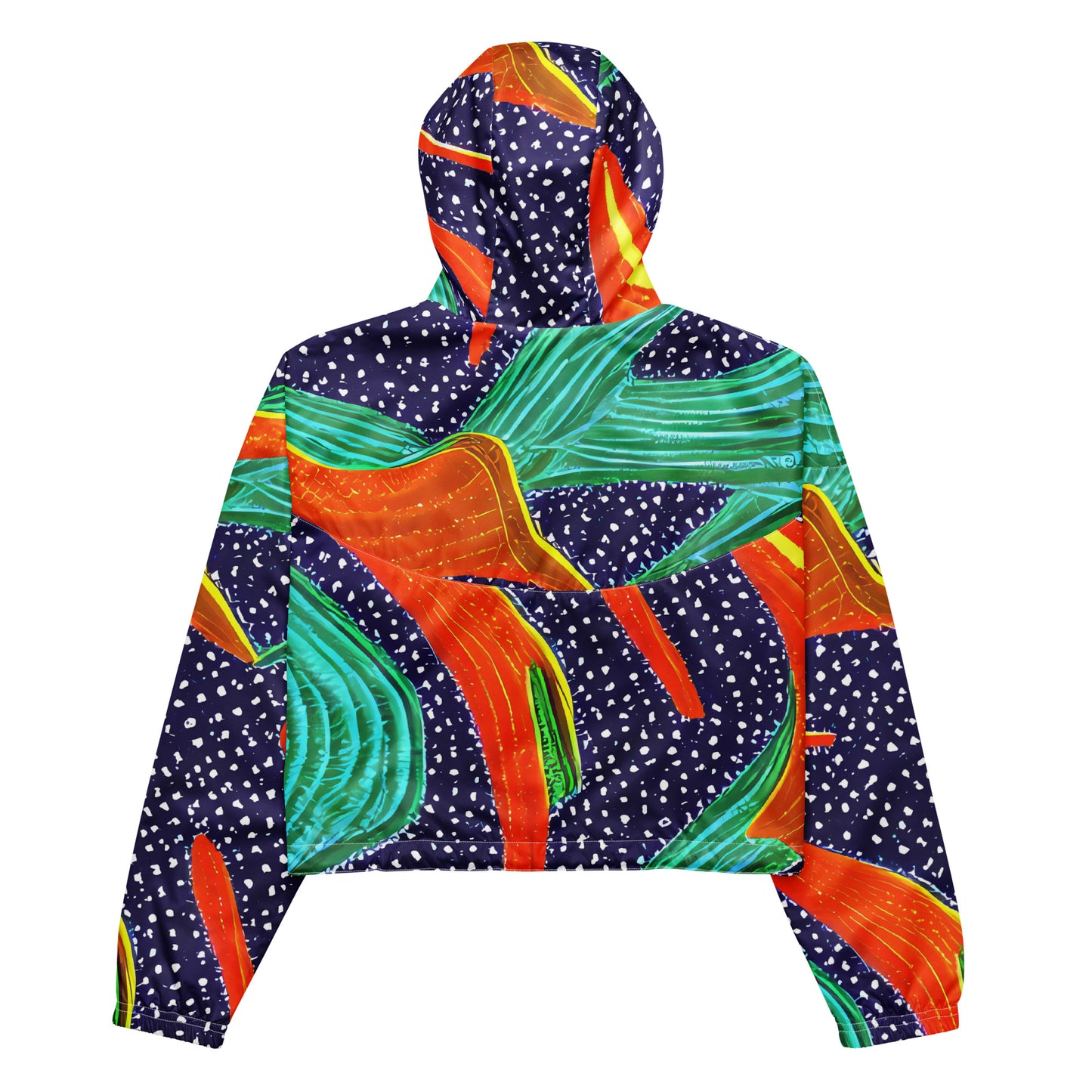 Women's Cropped Windbreaker - Jungle Zephyr