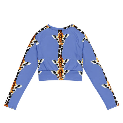 Long Sleeve Crop Top - Giraffe Glow