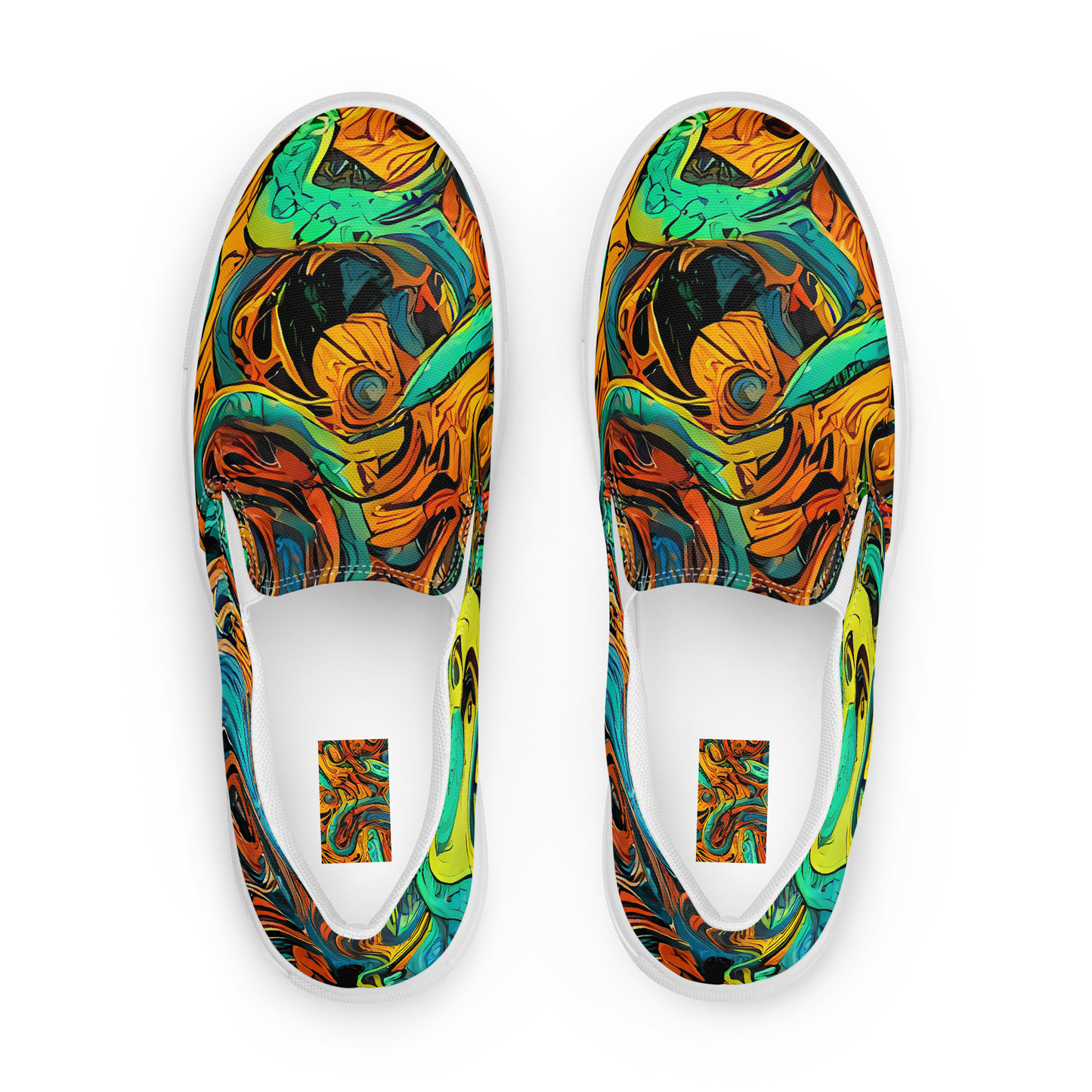 Men's Slip-On Canvas Shoes - Flaming Mirage