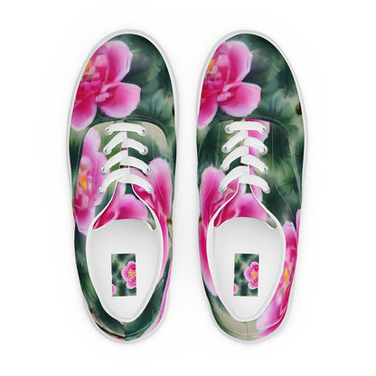 Women's Lace-Up Canvas Shoes - Blossom Reverie