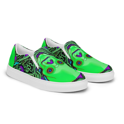 Men's Slip-On Canvas Shoes - Ghostly Labyrinth