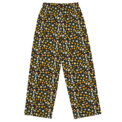 Wide-Leg Pants - Sunlit Blossoms