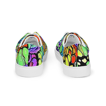 Men's Lace-Up Canvas Shoes - Frostwork Fantasy