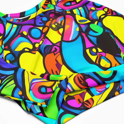 Long Sleeve Crop Top - Kaleidoscopic Flow