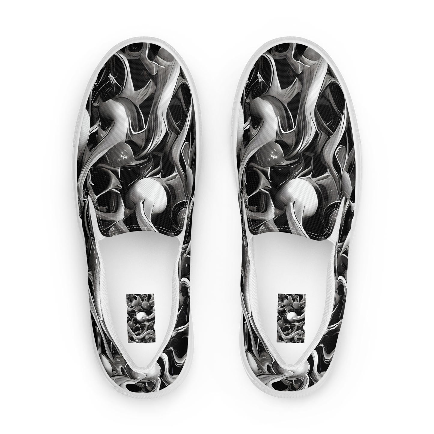 Women's Slip-On Canvas Shoes - Fluid Monochrome