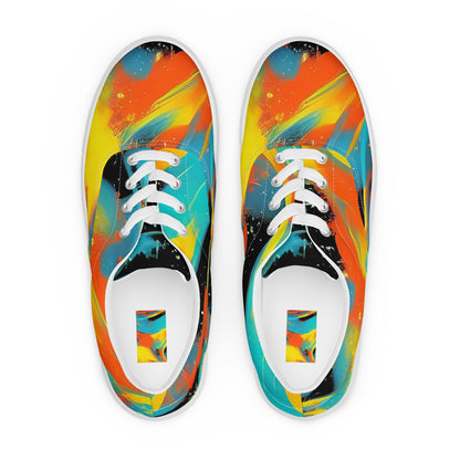 Women's Lace-Up Canvas Shoes - Solar Swoosh