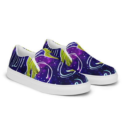 Men's Slip-On Canvas Shoes - Celestial Scribbles