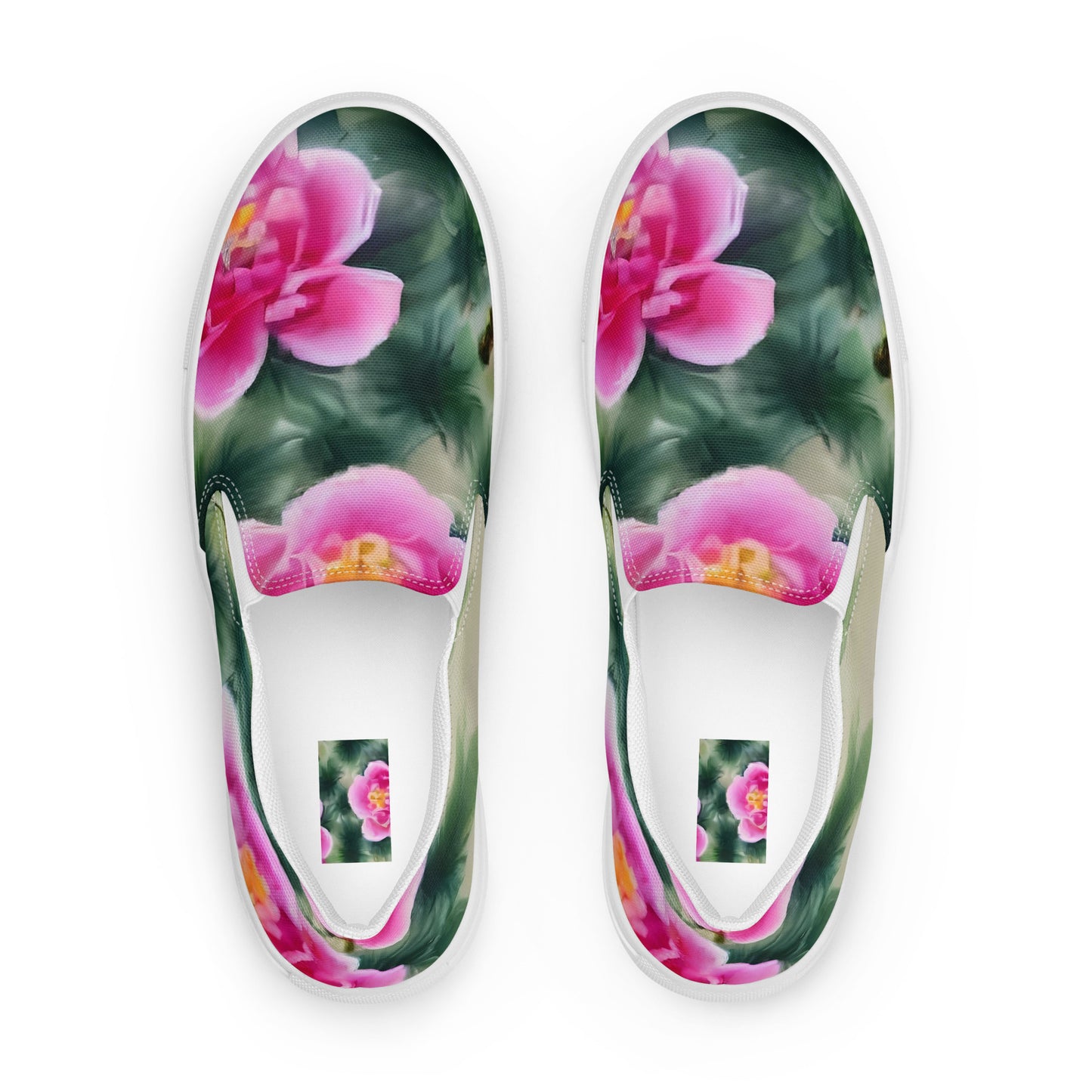 Men's Slip-On Canvas Shoes - Blossom Reverie