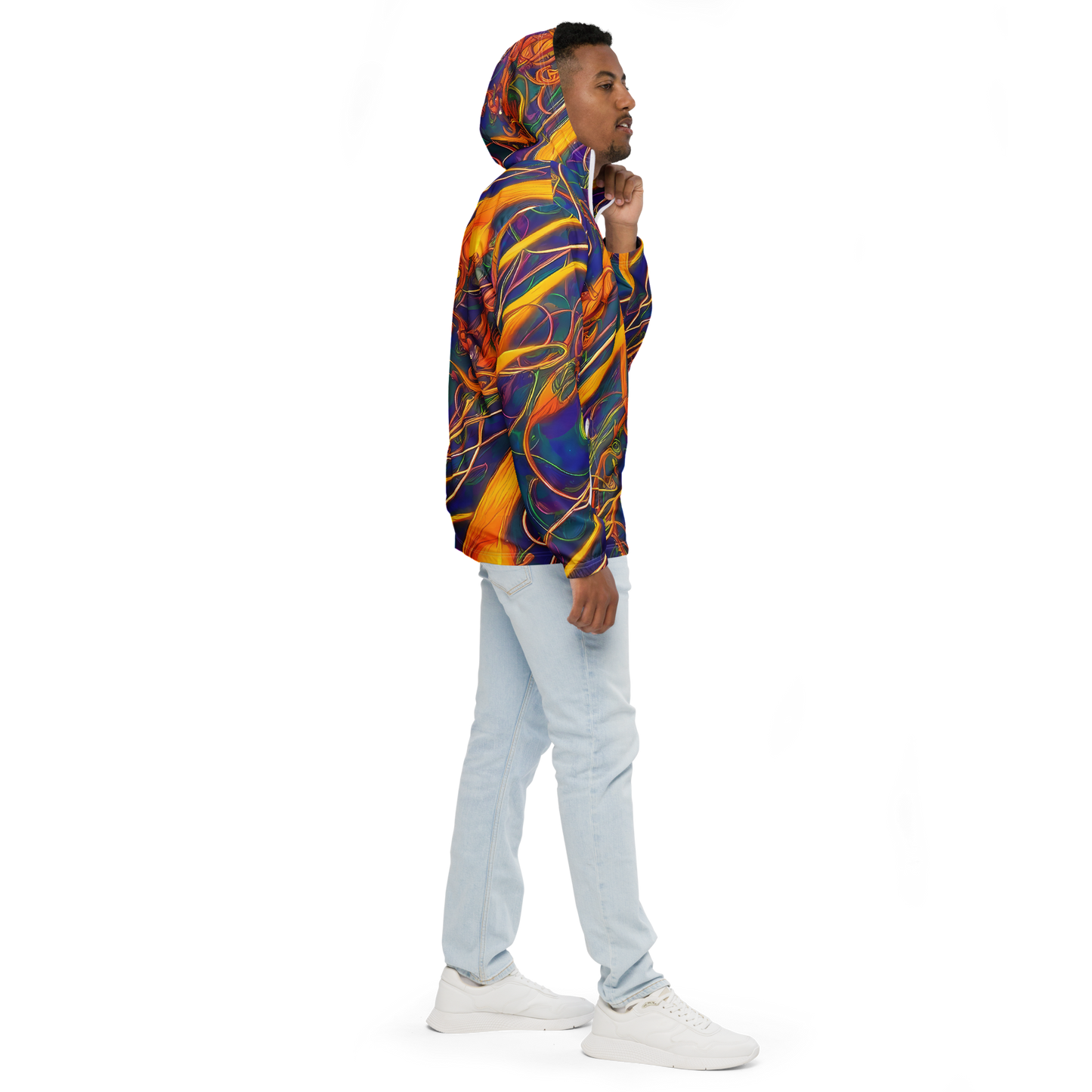 Men's Windbreaker - Luminous Whirl