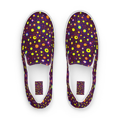 Men's Slip-On Canvas Shoes - Cosmic Dotscape