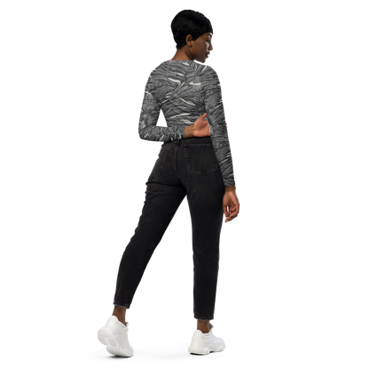 Long Sleeve Crop Top - Sable Currents