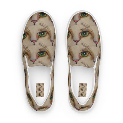 Men's Slip-On Canvas Shoes - Emerald Gaze