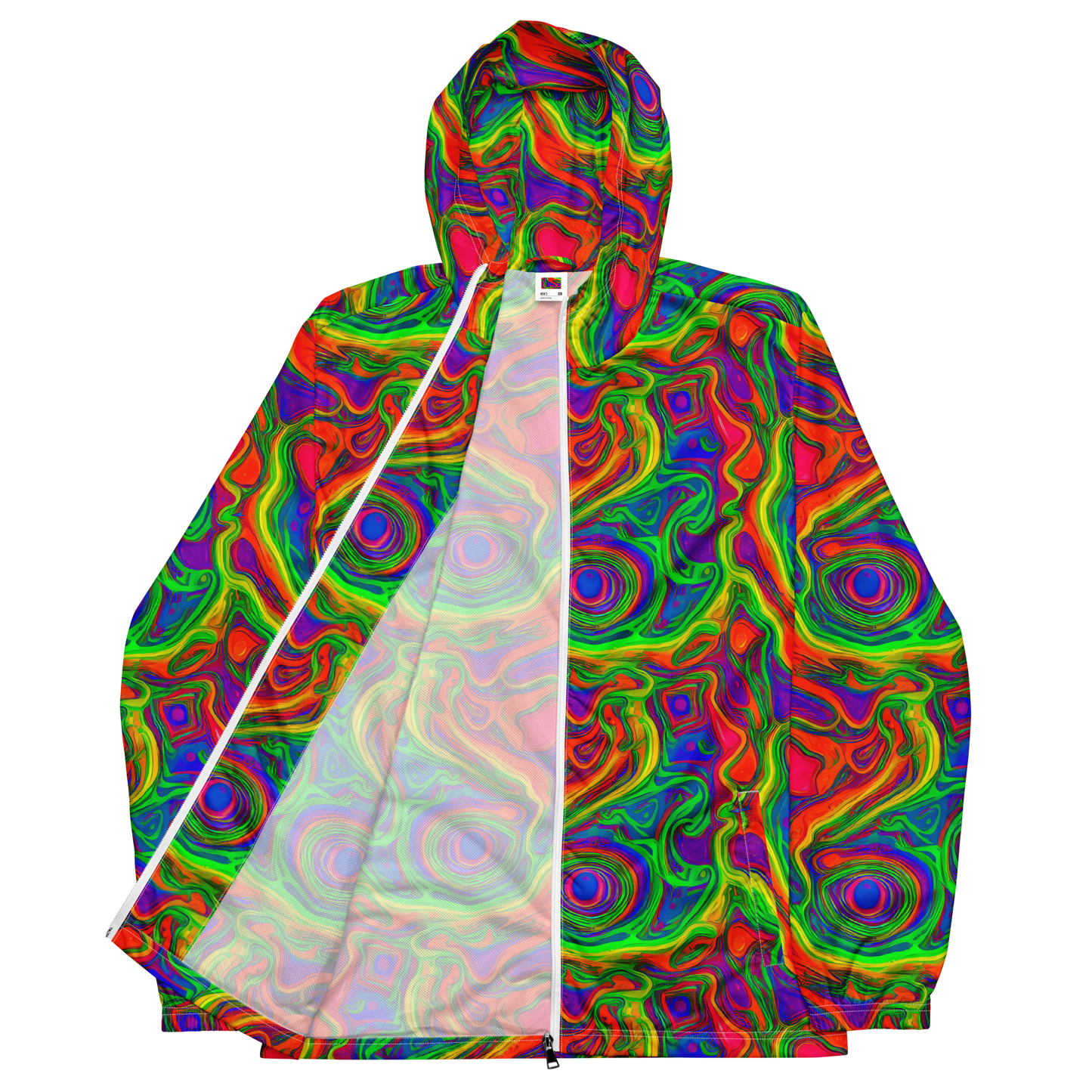 Men's Windbreaker - Psychedelic Waves