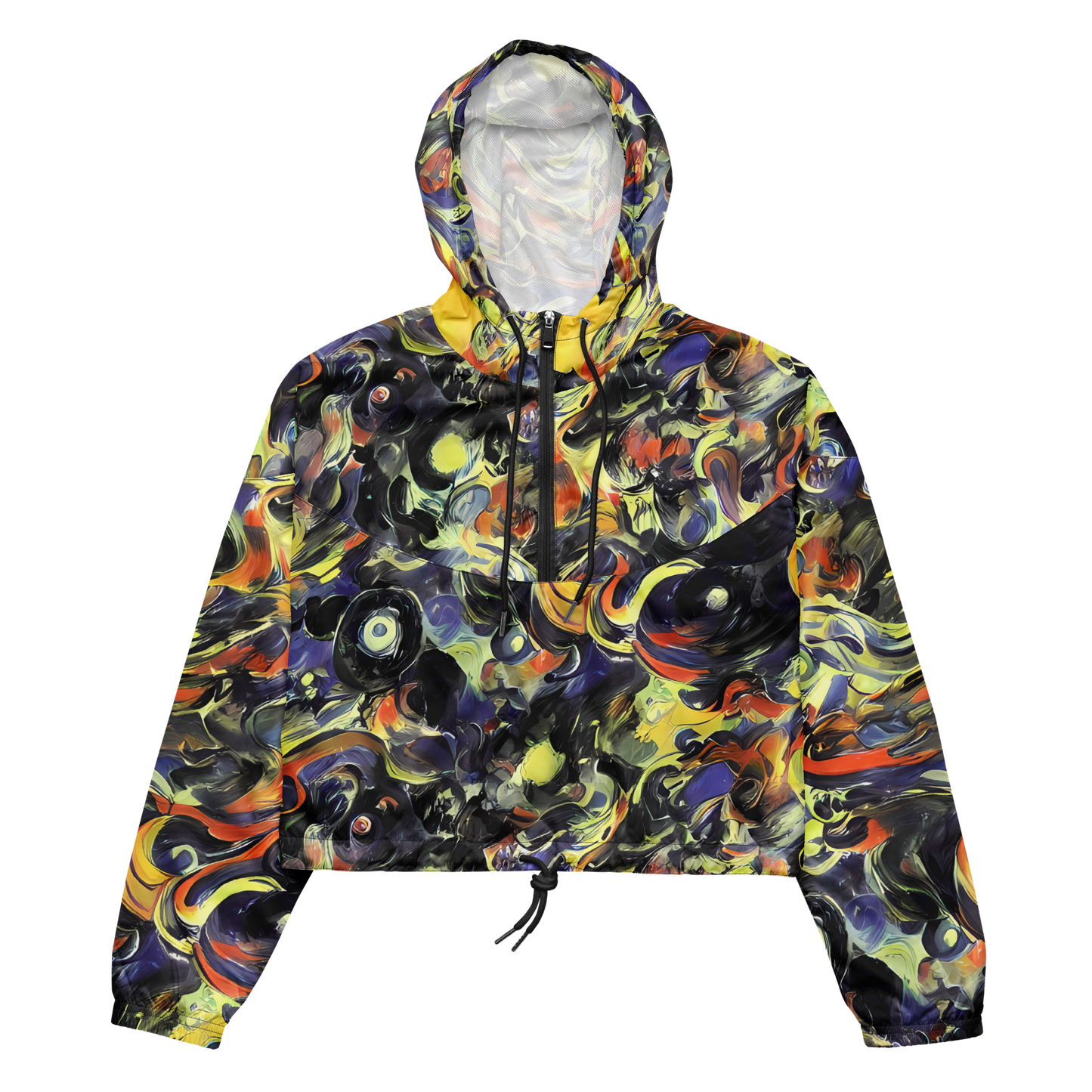 Women's Cropped Windbreaker - Twilight Chaos