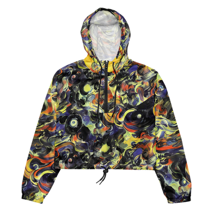 Women's Cropped Windbreaker - Twilight Chaos