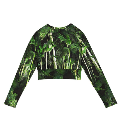 Long Sleeve Crop Top - Emerald Canopy