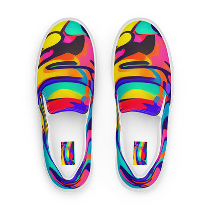 Men's Slip-On Canvas Shoes - Electric Ecstasy