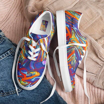 Men's Lace-Up Canvas Shoes - Galactic Ember