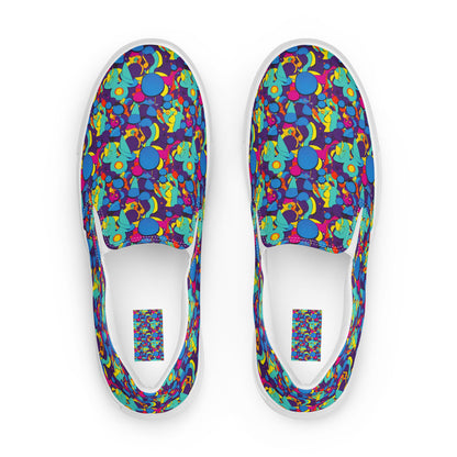 Women's Slip-On Canvas Shoes - Psychedelic Harmony
