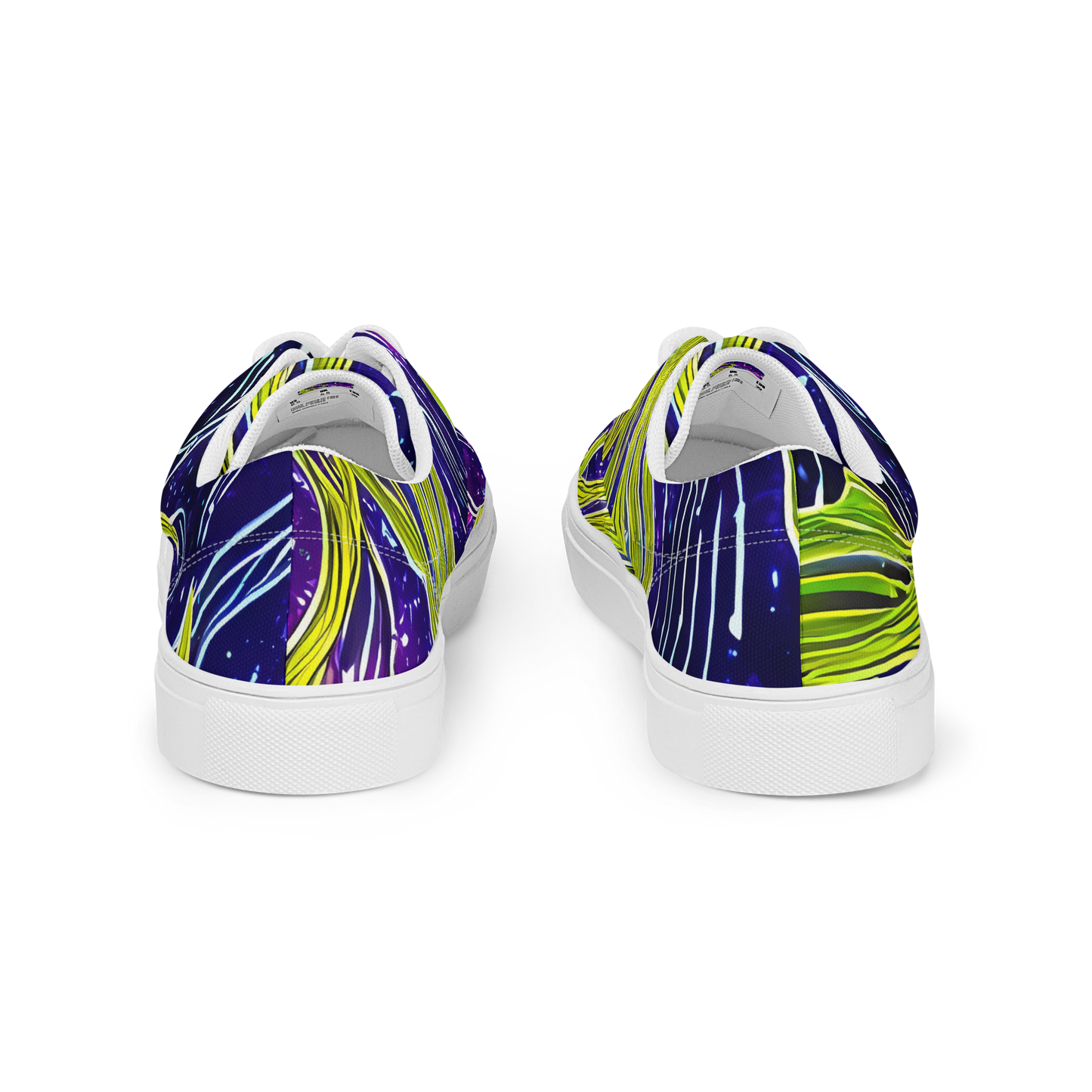 Men's Lace-Up Canvas Shoes - Celestial Scribbles