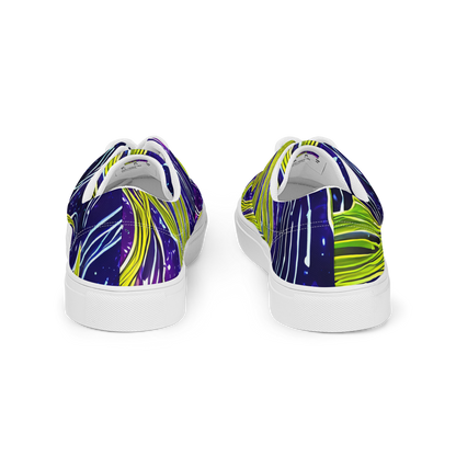 Men's Lace-Up Canvas Shoes - Celestial Scribbles